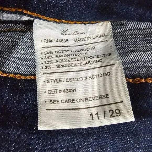 KanCan Estilo Jeans Stretch Skinny Dark Denim Women's Size 11/29 - Picture 11 of 13